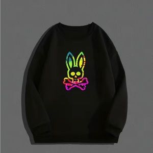 Psycho, bunny, colorful sweatshirt